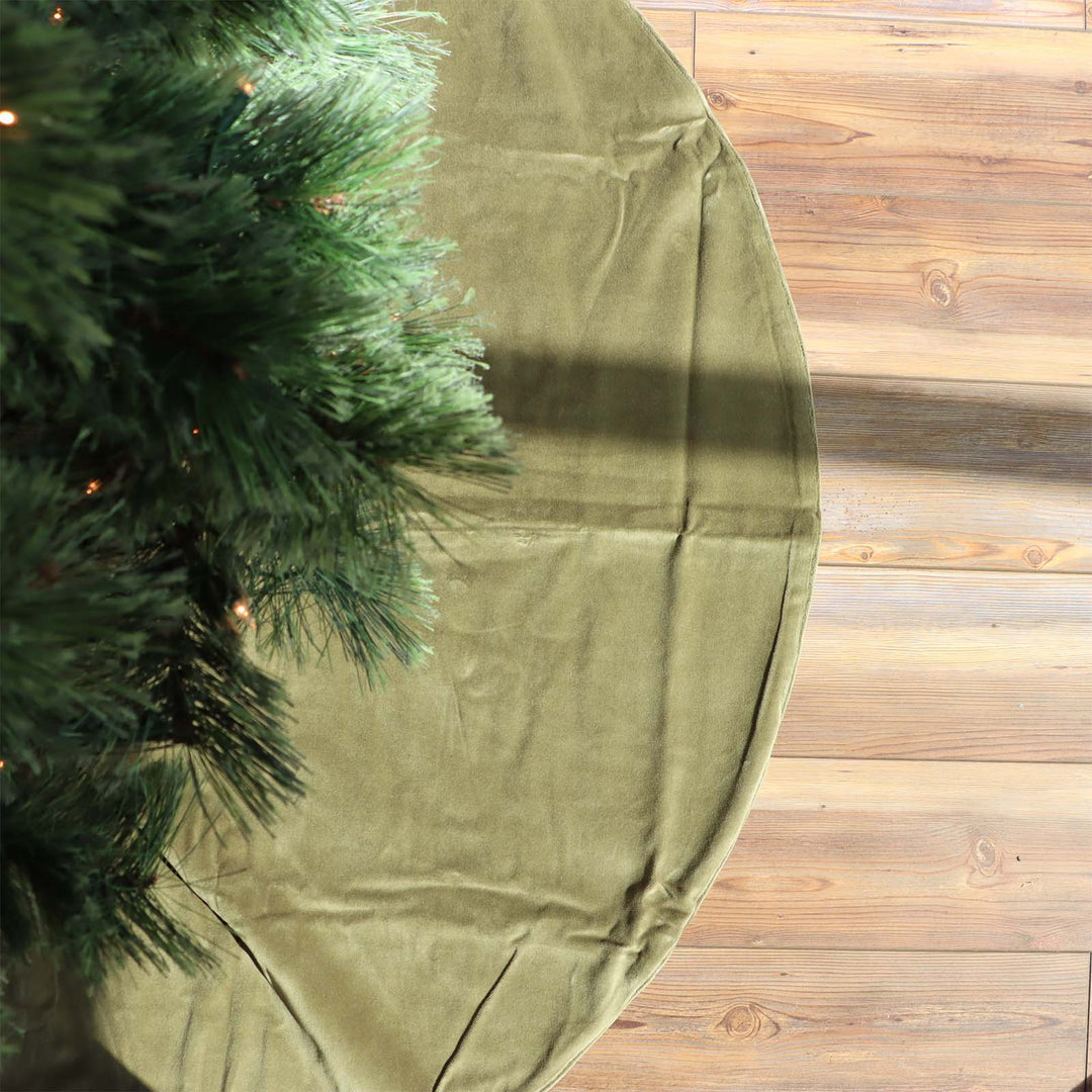 Vera Velvet Tree Skirt - Olive