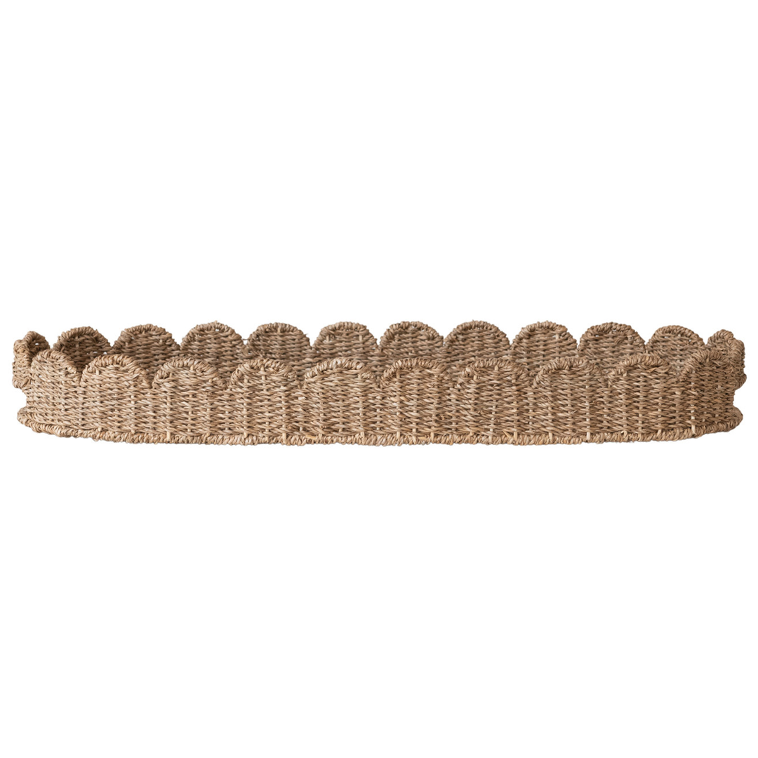 Scalloped Woven Tray