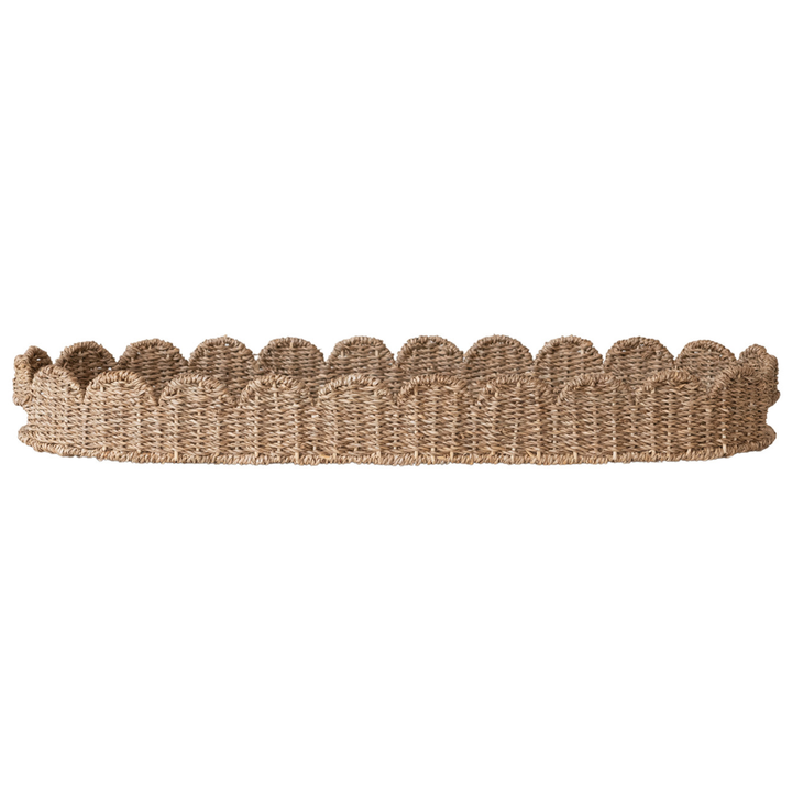 Scalloped Woven Tray