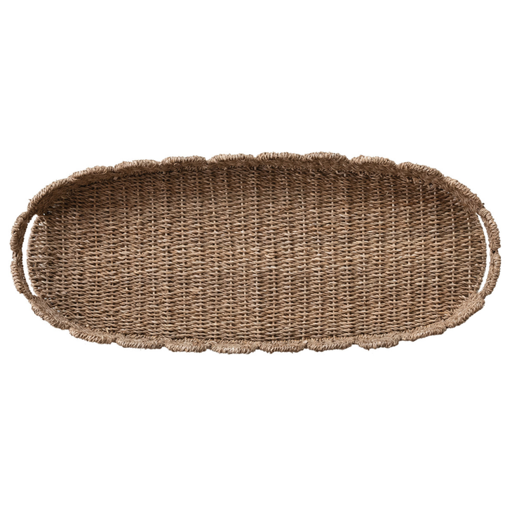 Scalloped Woven Tray