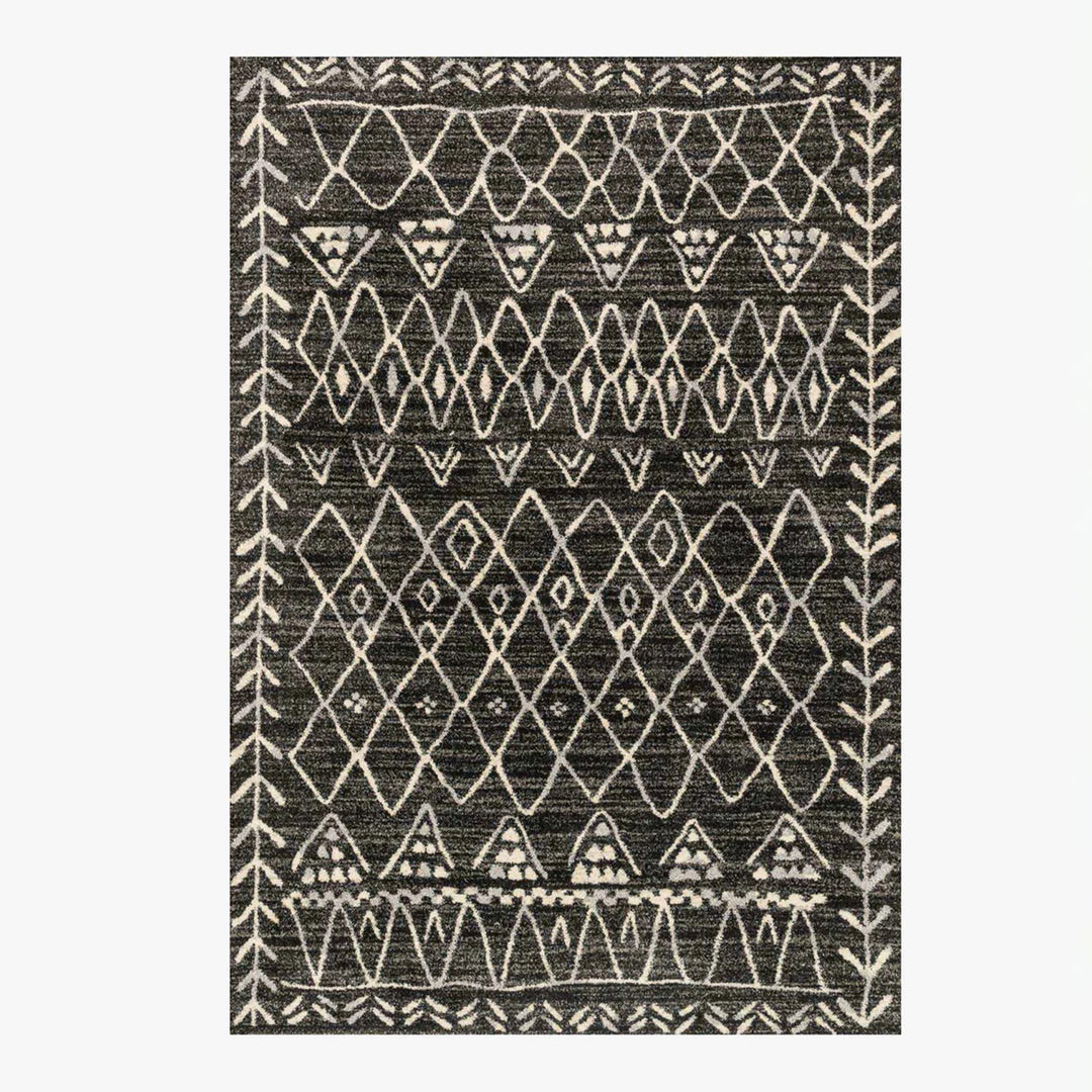 7'7" x 10'6" Rug, Black/Ivory