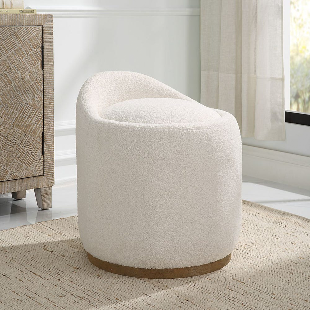 Paisley Swivel Ottoman
