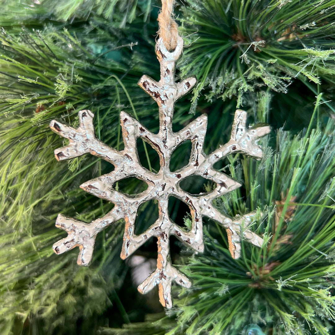 Silver Snowflake Ornament