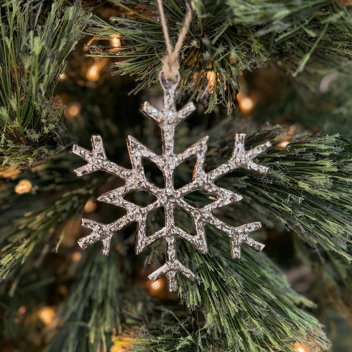 Silver Snowflake Ornament