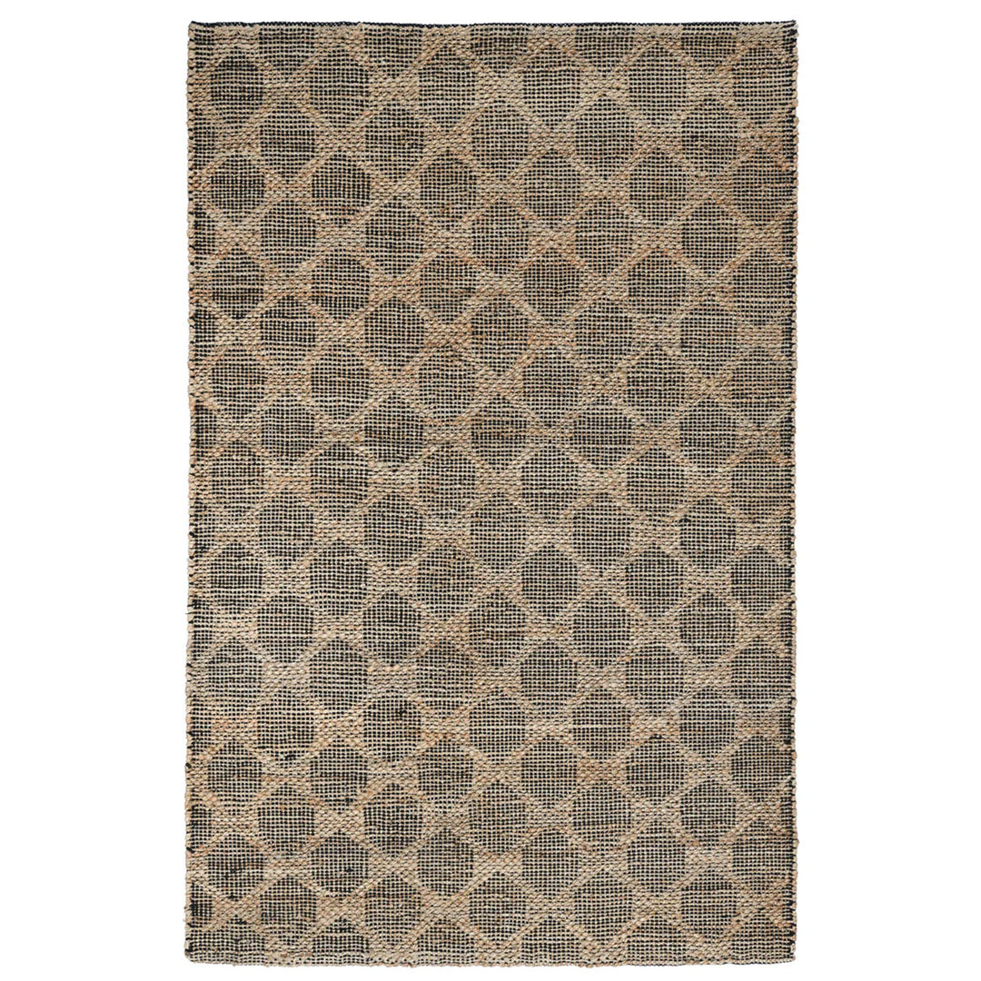 5 x 8 Rug, Black/Natural