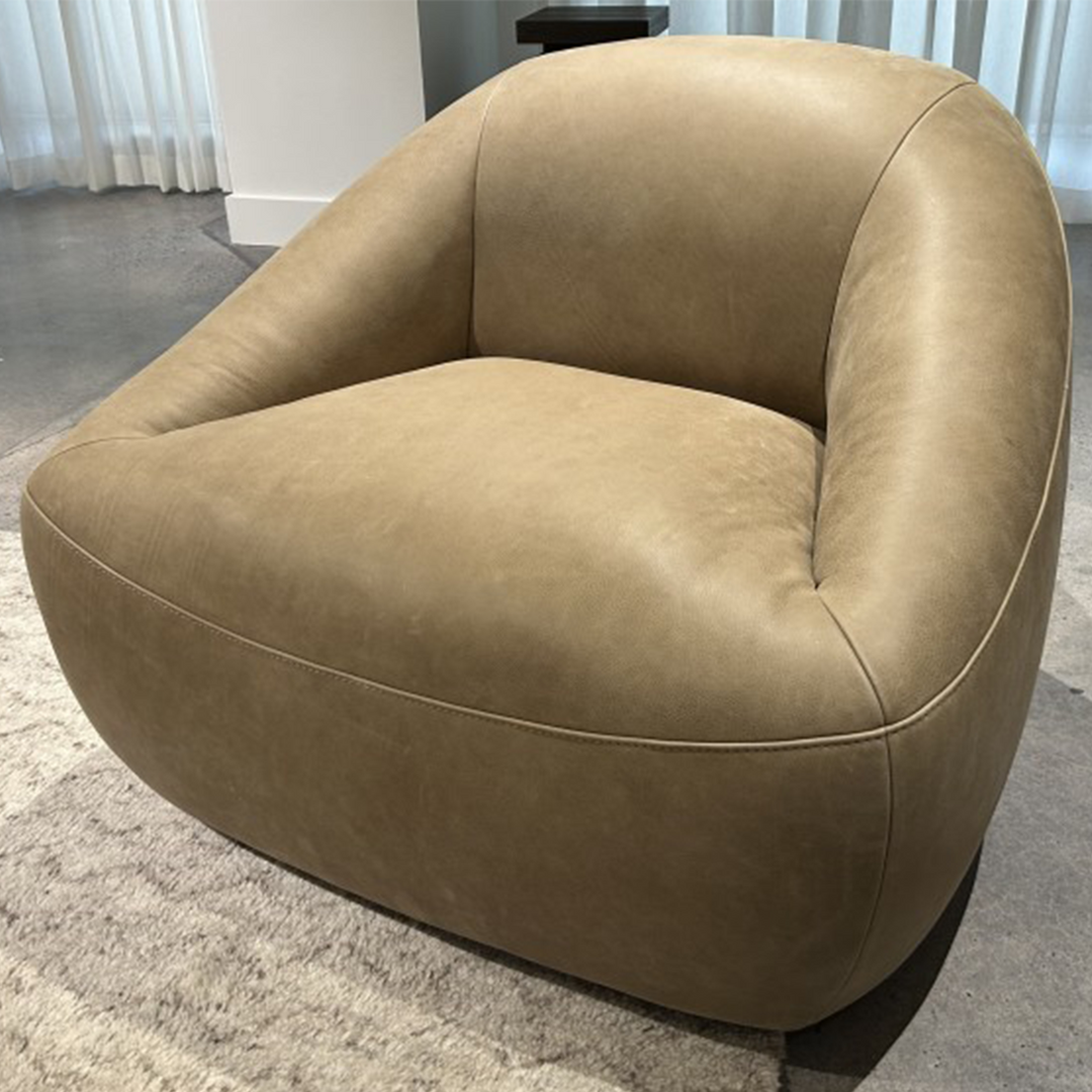 Quincy Leather Swivel Chair