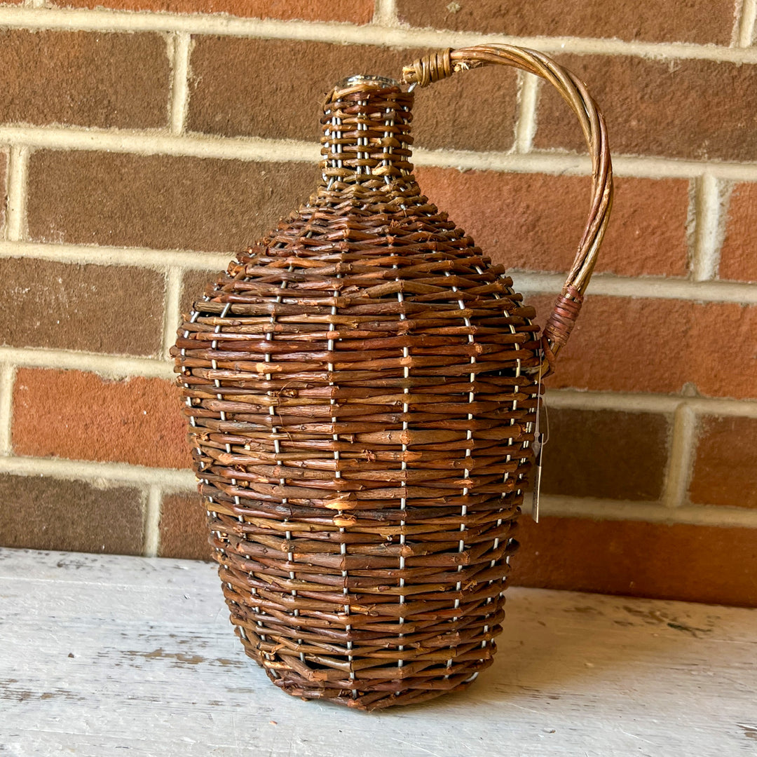 11” Willow Wrapped Bottle