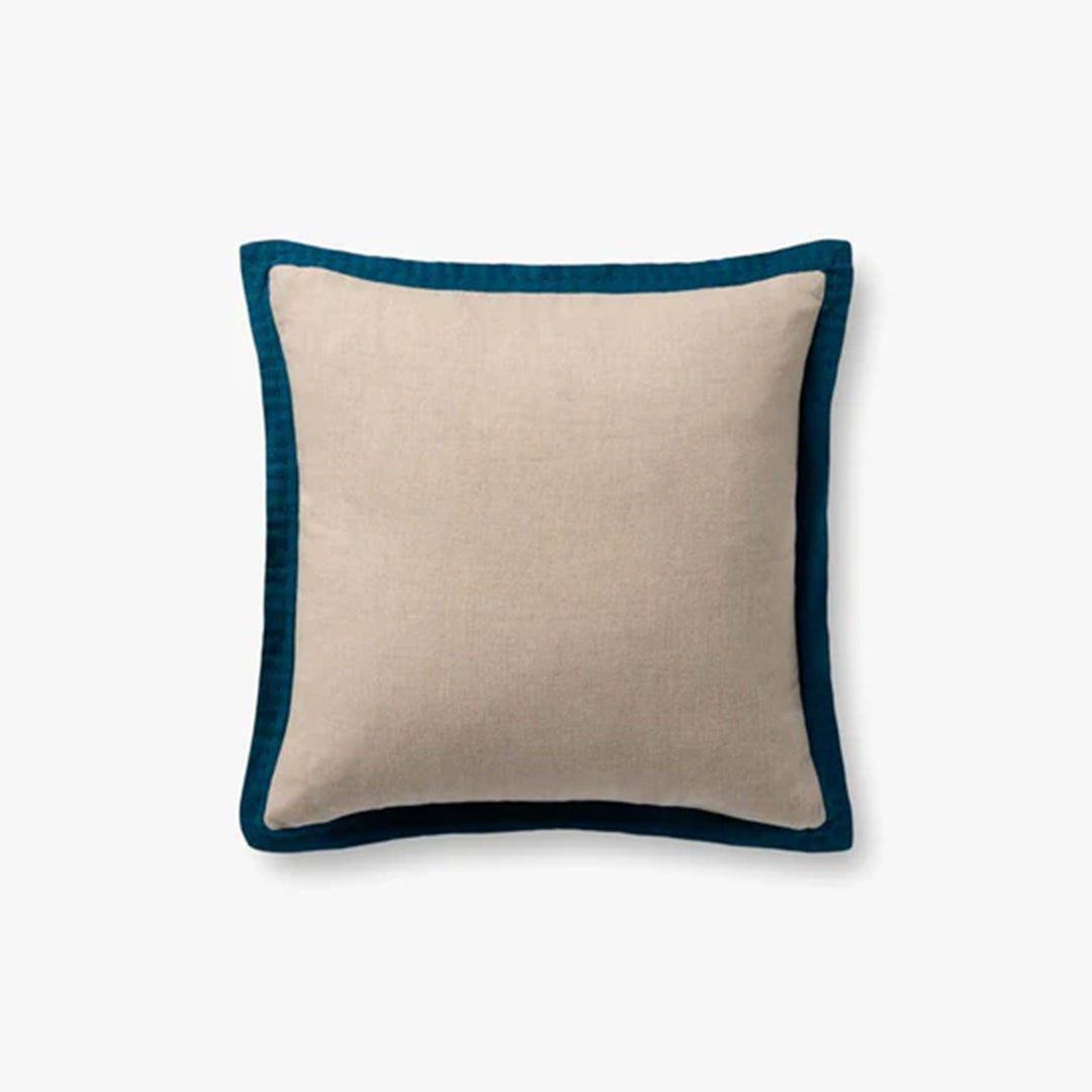 18 x 18 Pillow, Natural/Blue
