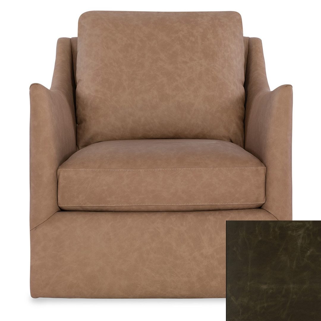 Cade Leather Swivel Chair