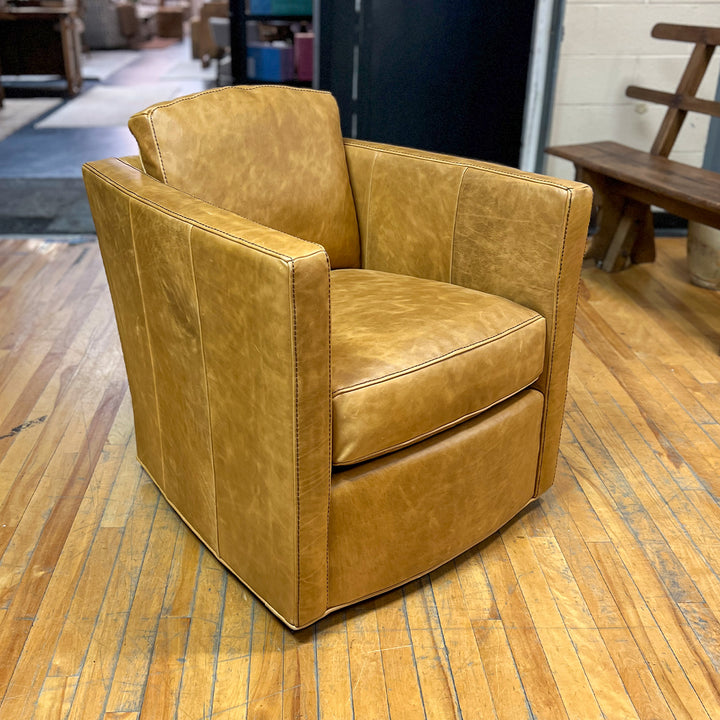 Miles Leather Swivel Chair