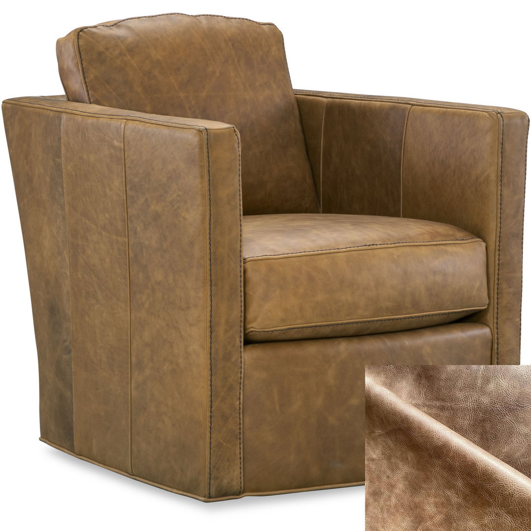 Miles Leather Swivel Chair