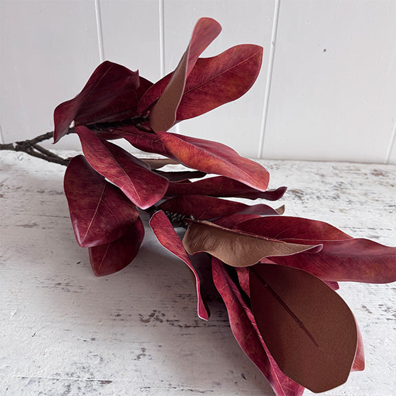 Magnolia Leaf Stem - Red
