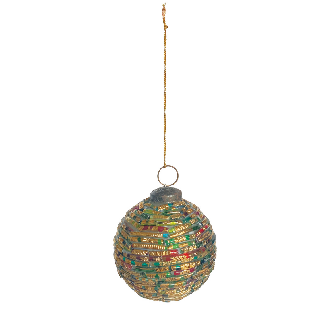 Glass Mosaic Ball Ornament