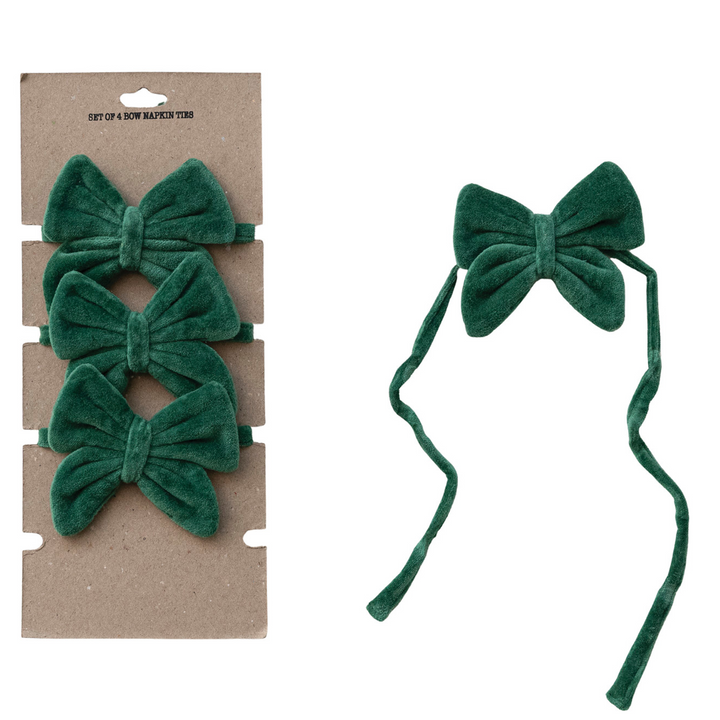 Bow Napkin Ties - Green