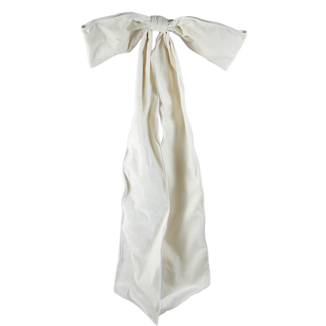 Velvet Bow, White