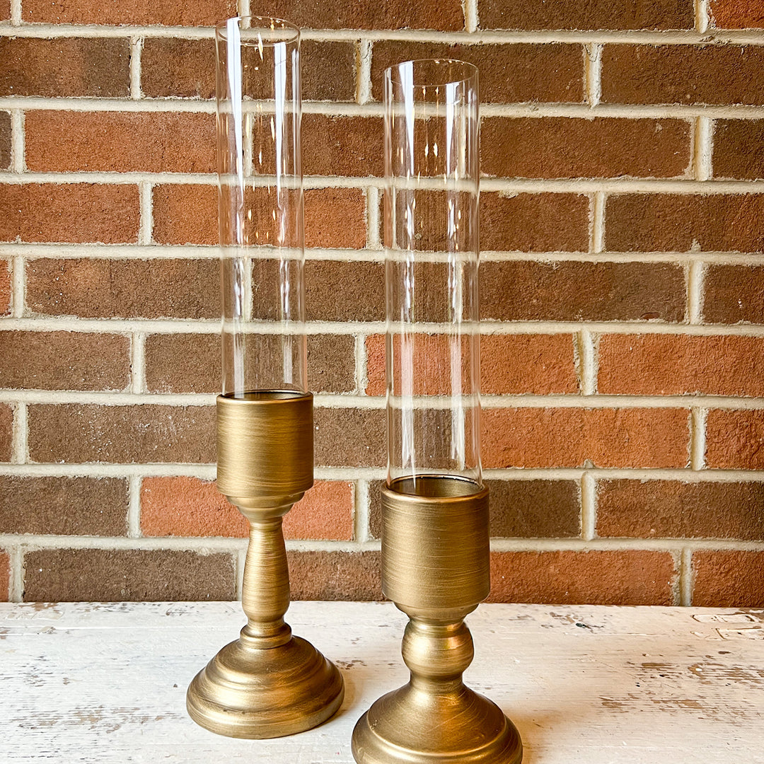 Gold Glass Hurricane