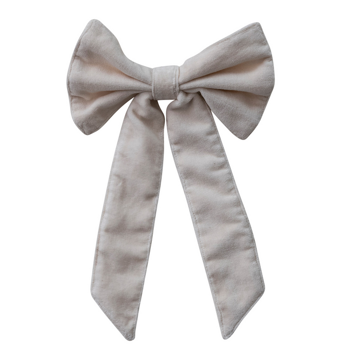 Small Velvet Clip-On Bow