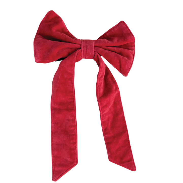Small Velvet Clip-On Bow