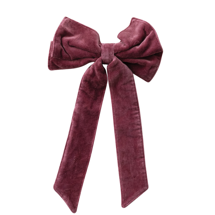 Small Velvet Clip-On Bow