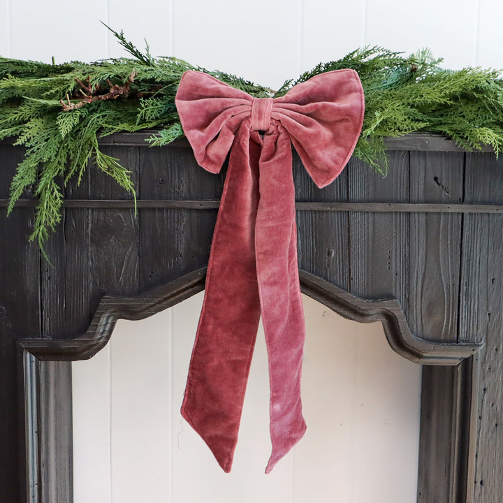 Large Velvet Clip-On Bow