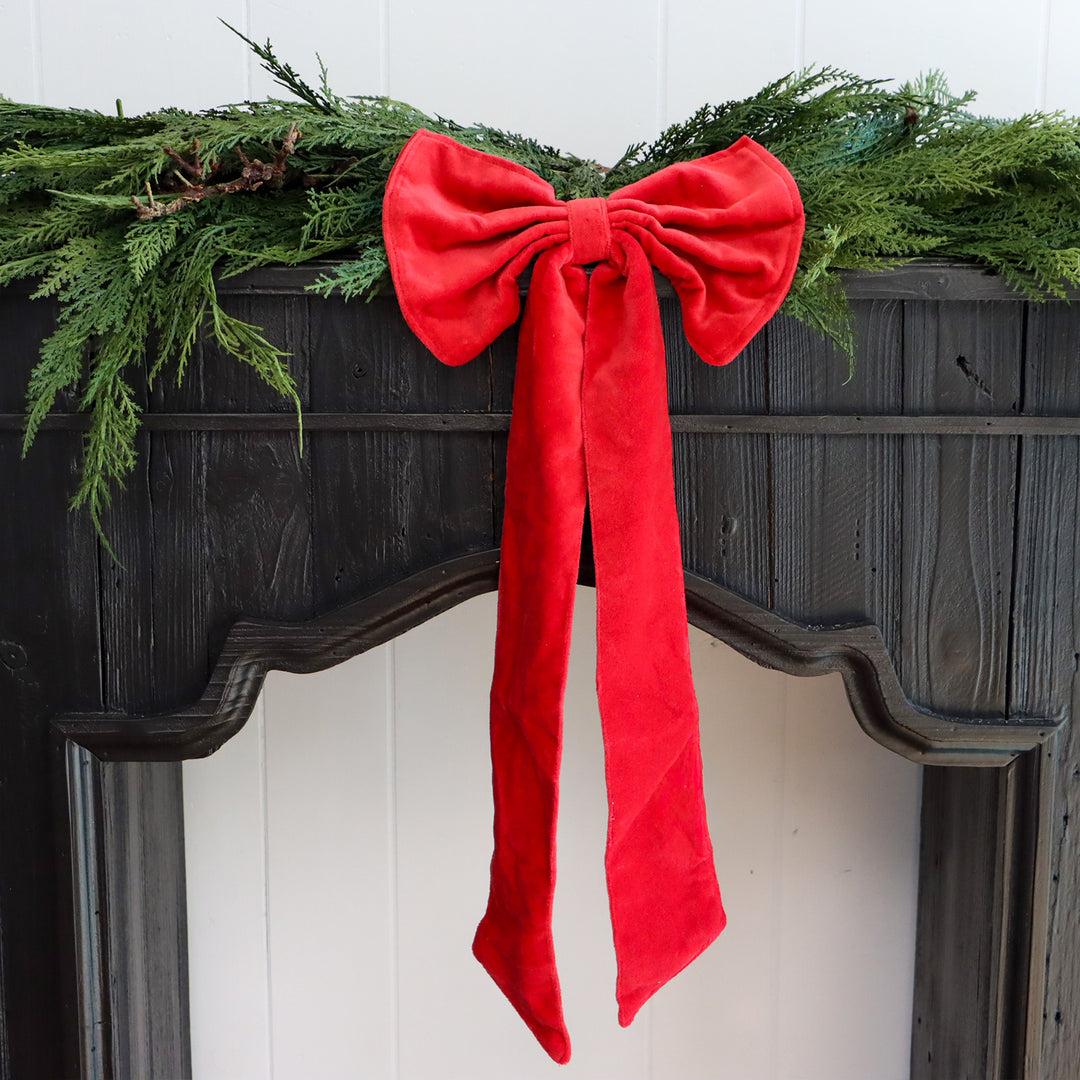 Large Velvet Clip-On Bow