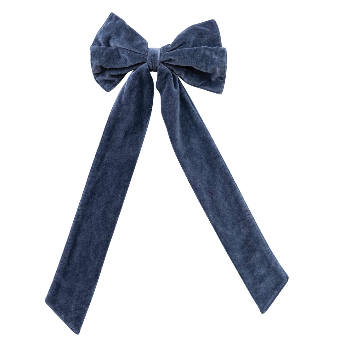 Large Velvet Clip-On Bow