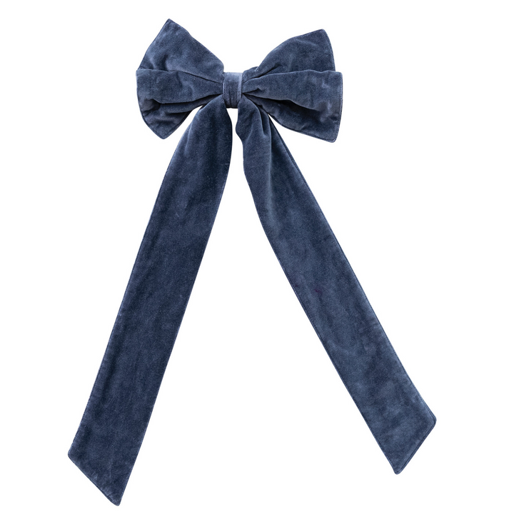 Large Velvet Clip-On Bow