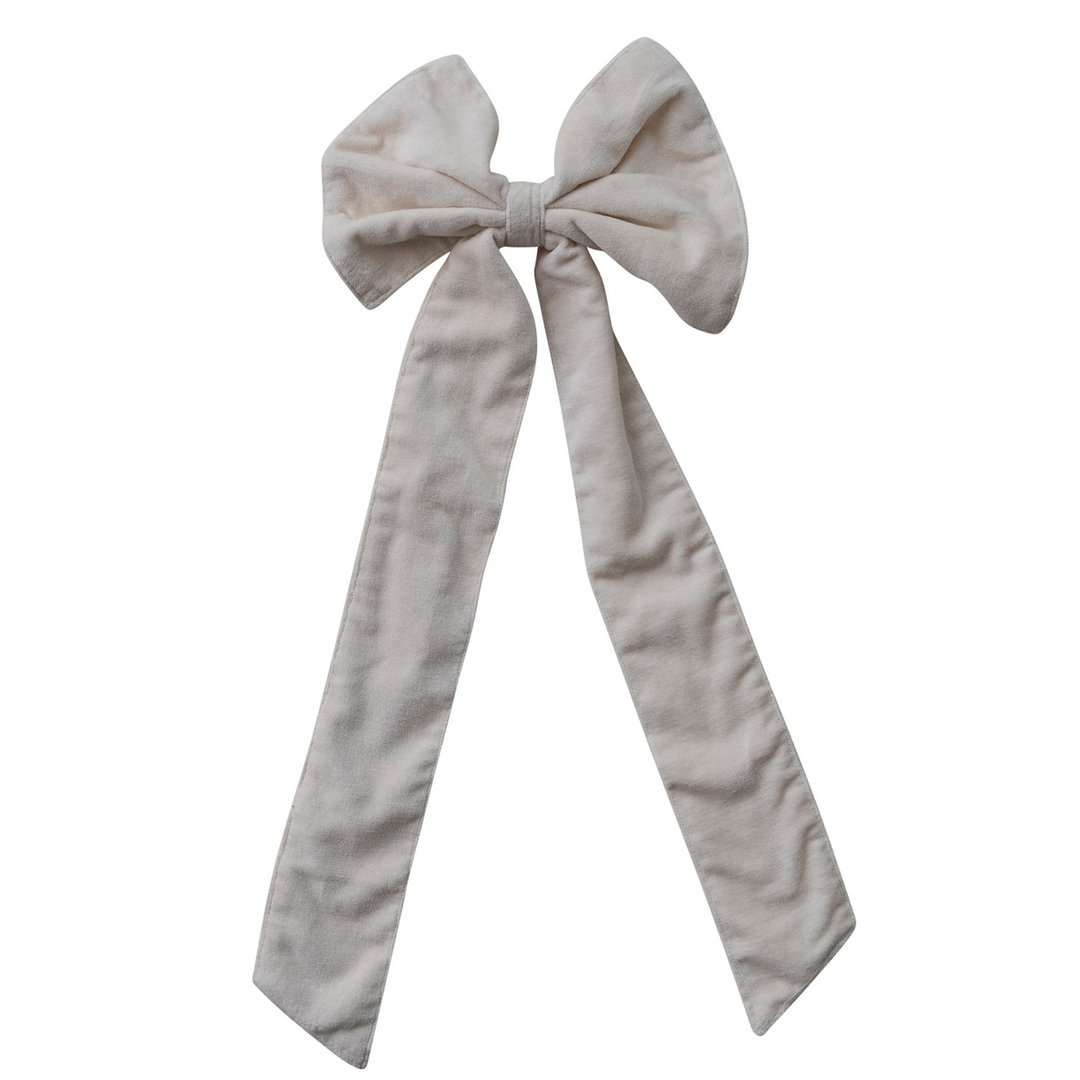 Large Velvet Clip-On Bow