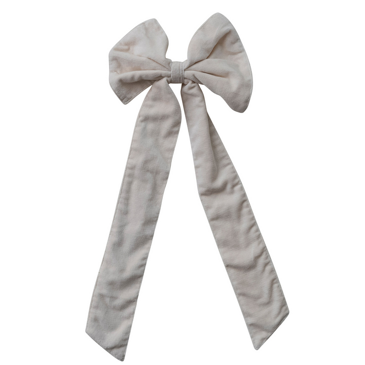 Large Velvet Clip-On Bow