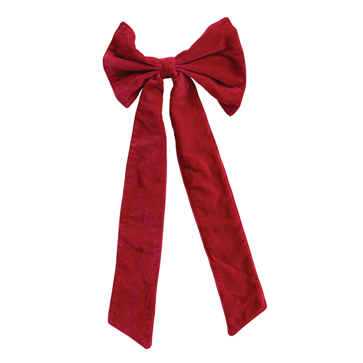Large Velvet Clip-On Bow