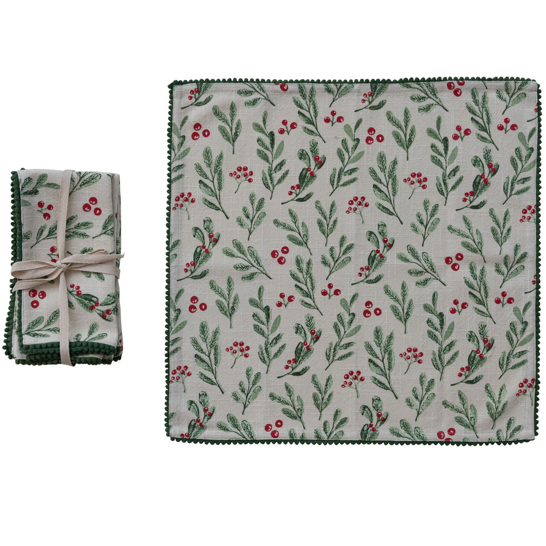 Cotton Napkins - Holly