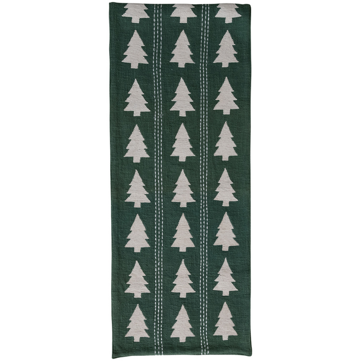 Green & White Tree Runner
