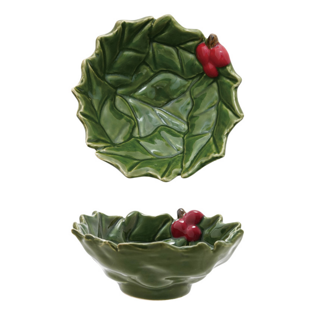 Holly Leaves Bowl
