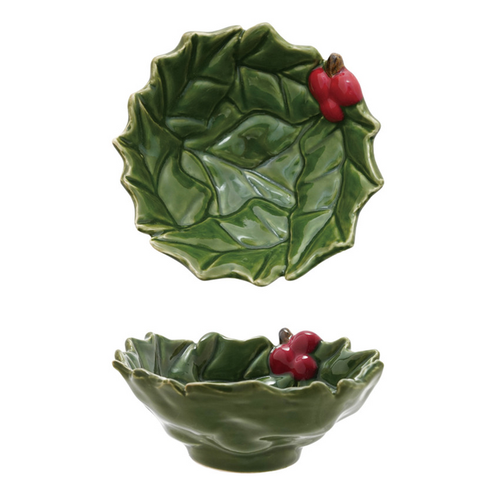 Holly Leaves Bowl