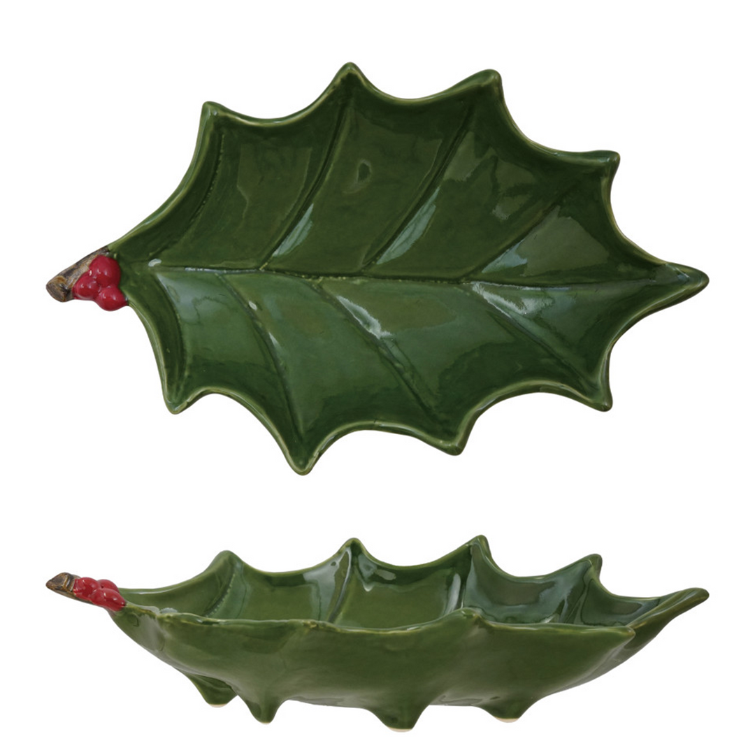 Holly Leaves Tray