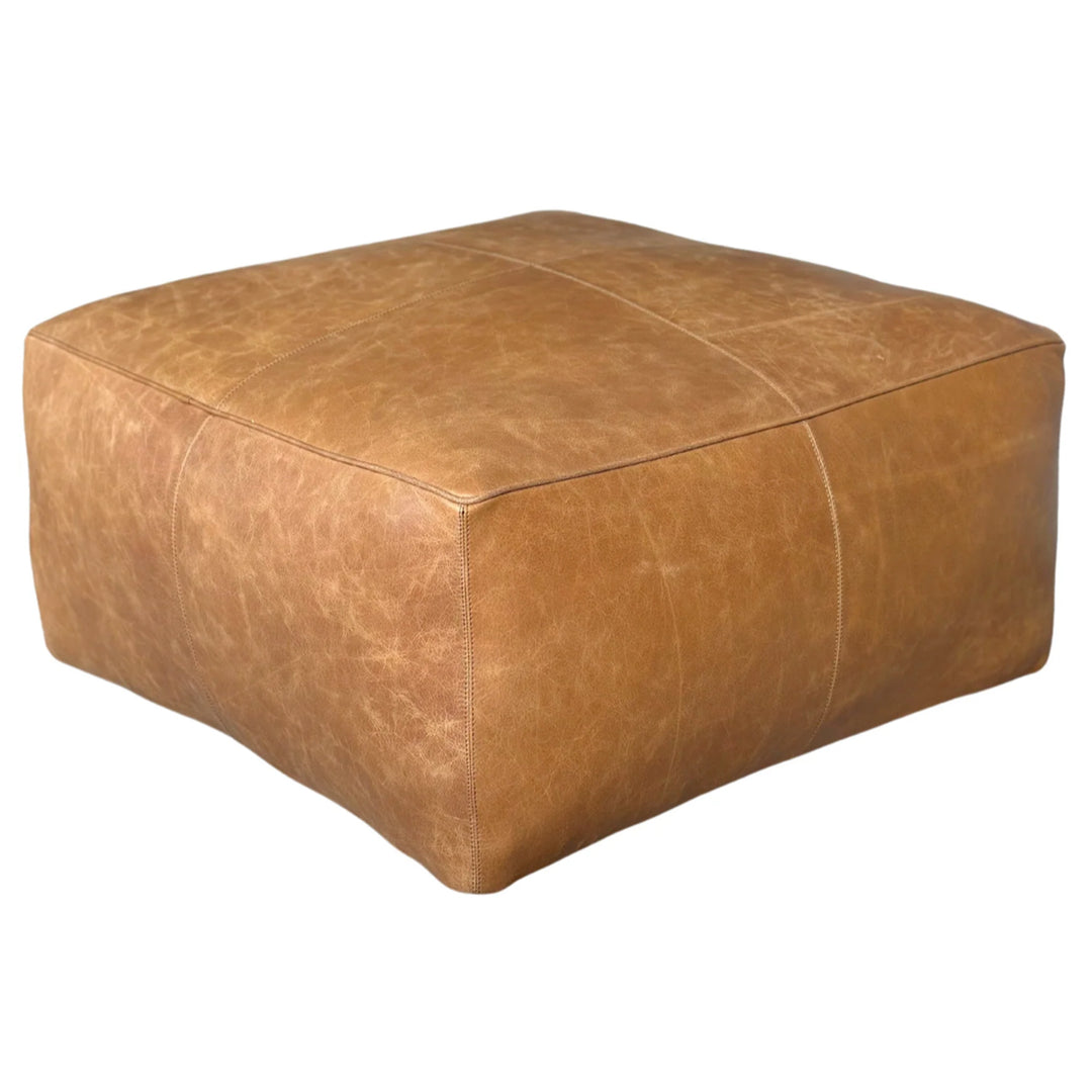 Christina Leather Pouf