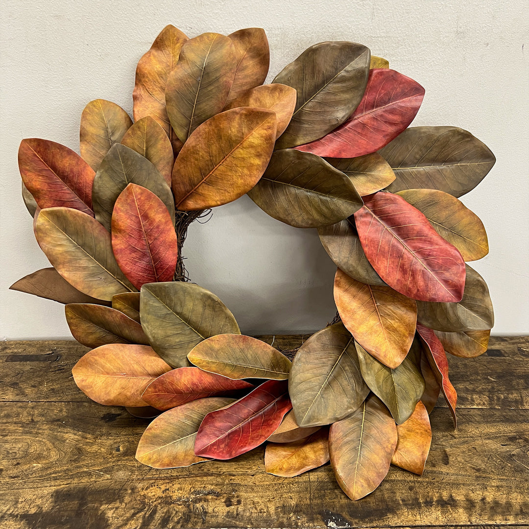 Magnolia Wreath - Brown