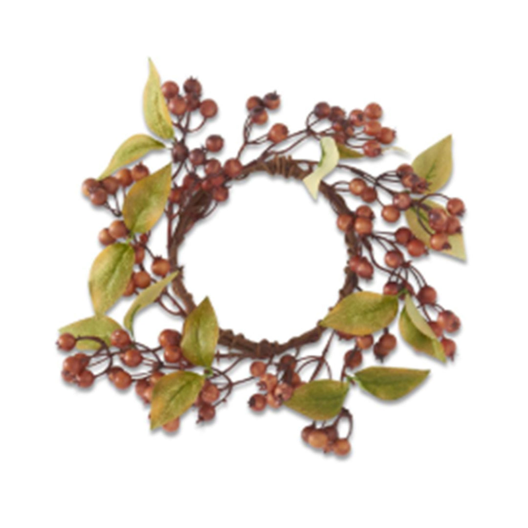 12" Brown Berry Candle Ring
