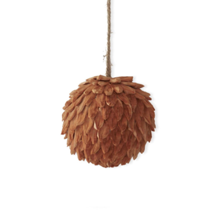 4.5" Leaf Ball Ornament