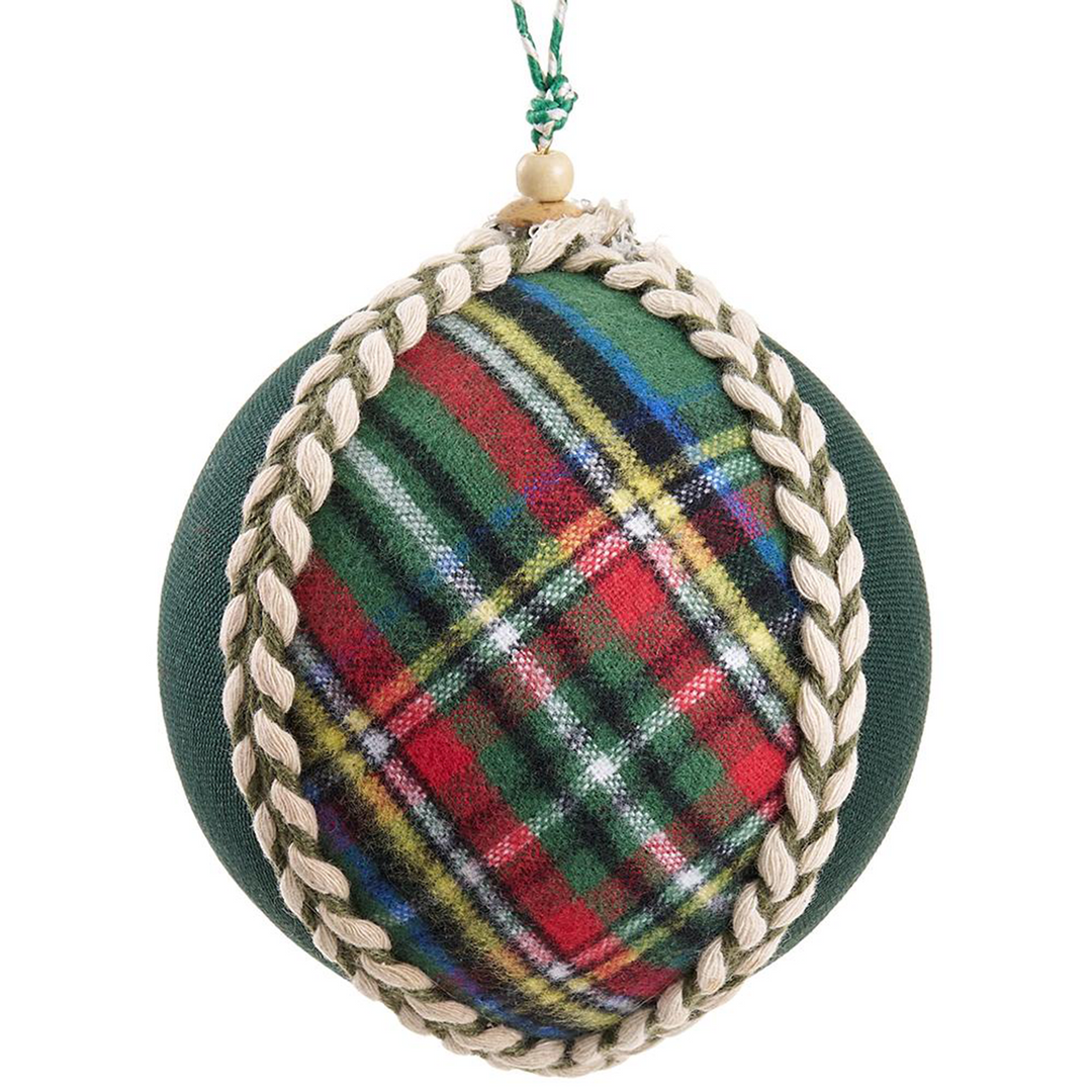 Plaid Ornament - Green
