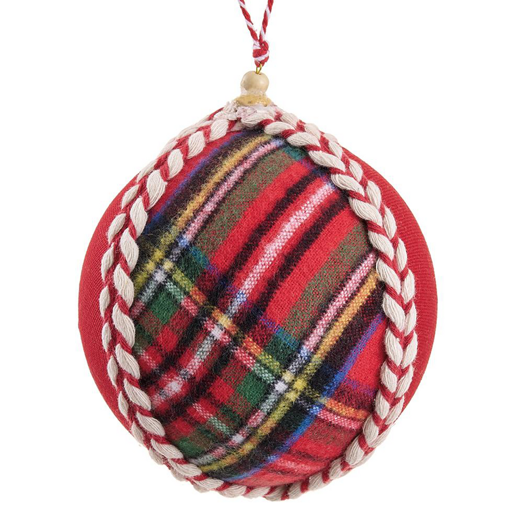 Plaid Ornament - Red