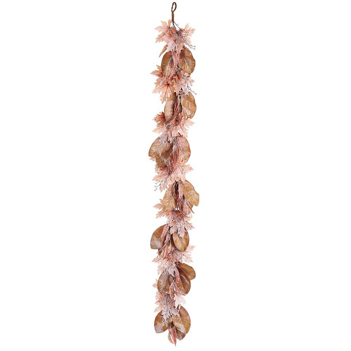 6' Iced Maple/Magnolia Garland