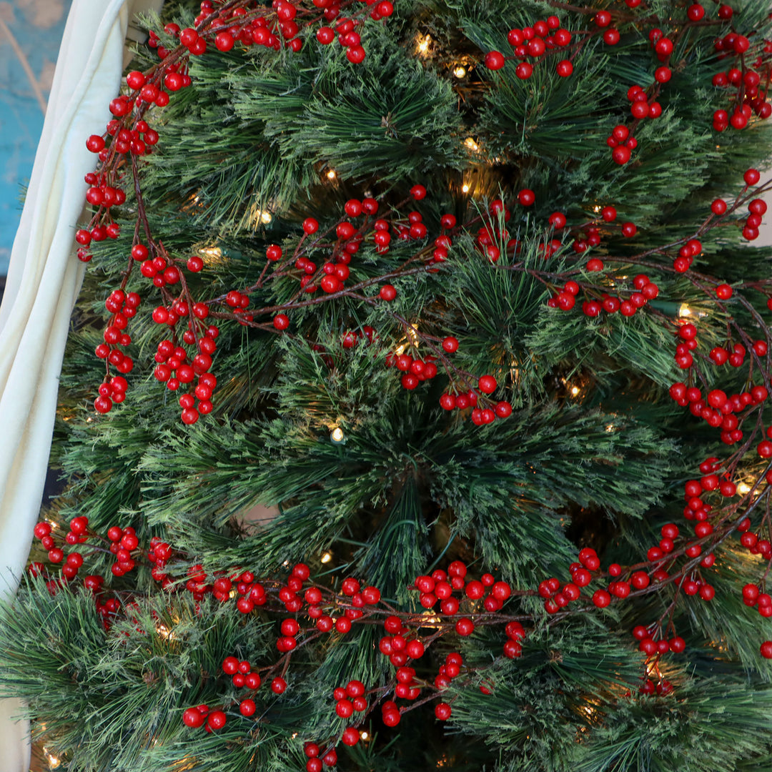 6' Berry Garland - Red