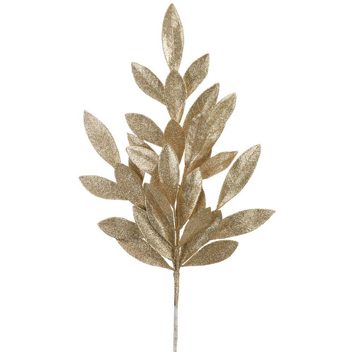 Glittered Bay Leaf - Champagne