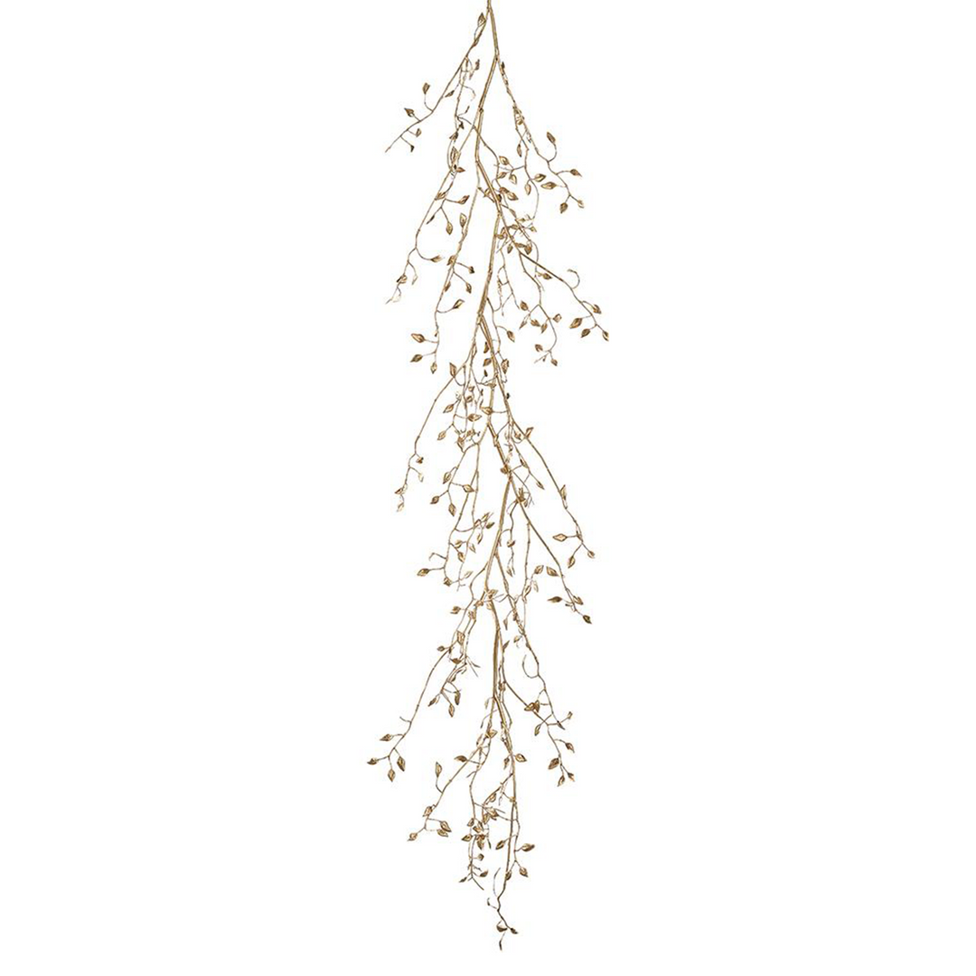 Metallic Leaf 52" Garland - Gold