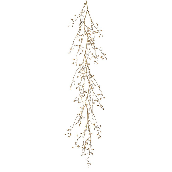 Metallic Leaf 52" Garland - Gold