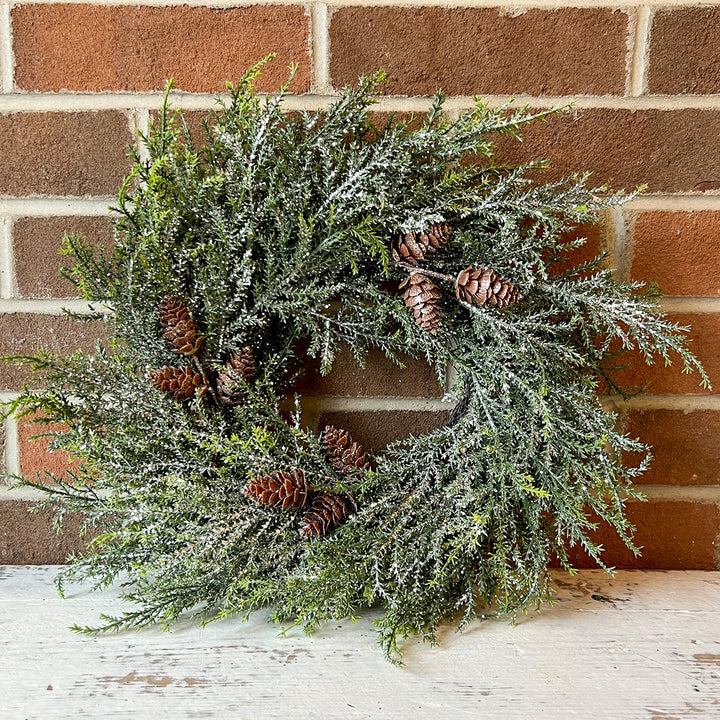 Glittered Pine Cone Wreath