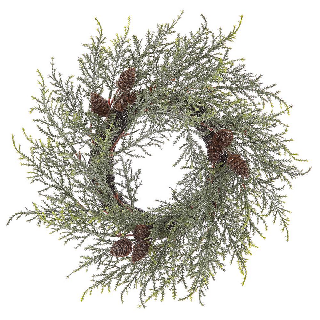 Glittered Pine Cone Wreath