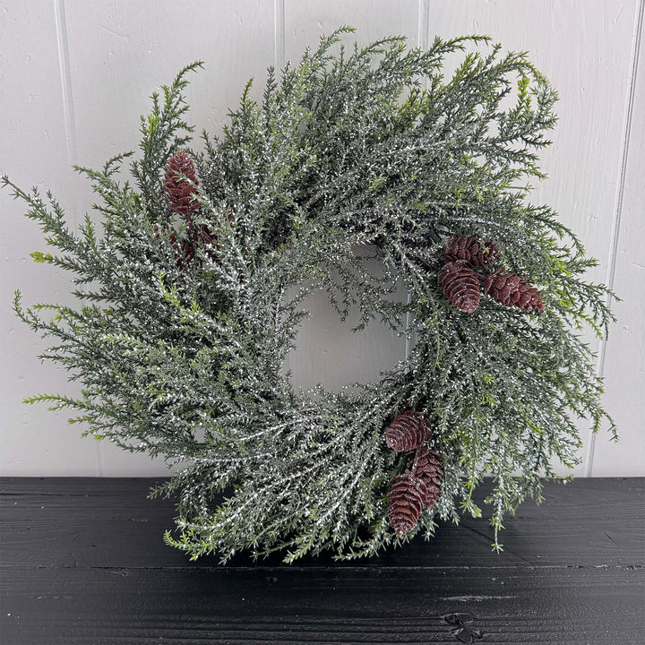 Glittered Pine Cone Wreath