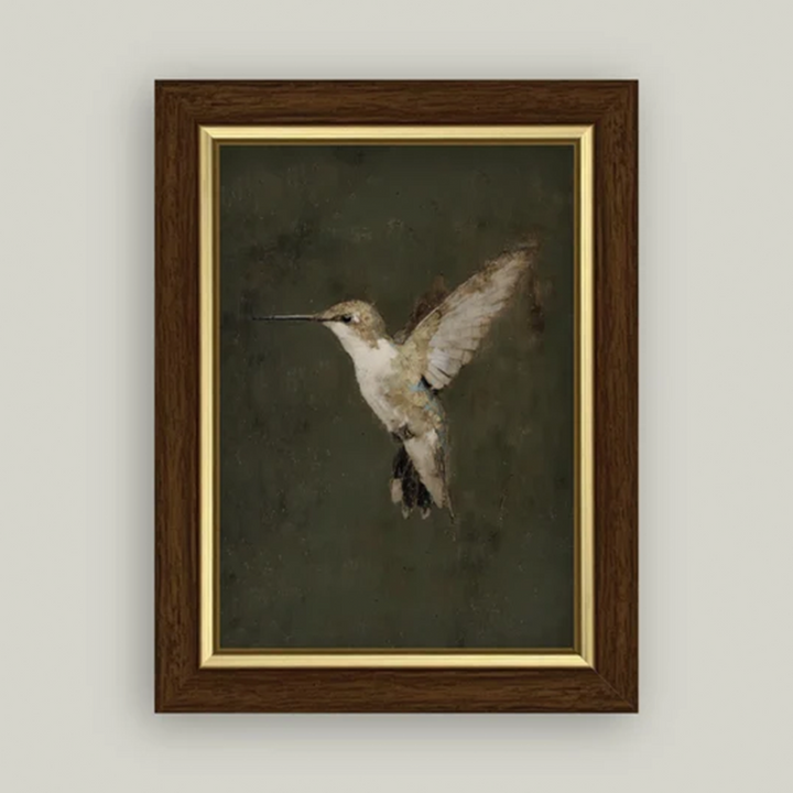 Hummingbird on Green